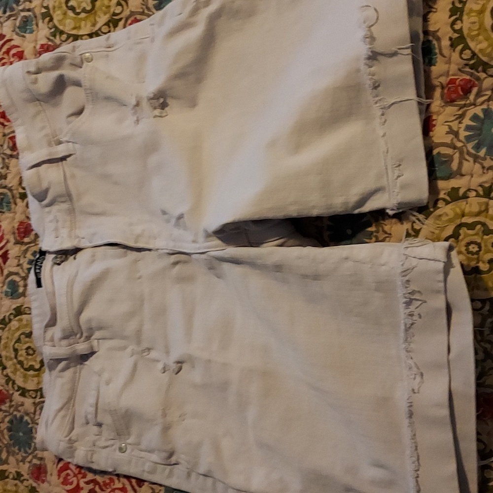 Light Pink Distressed Shorts